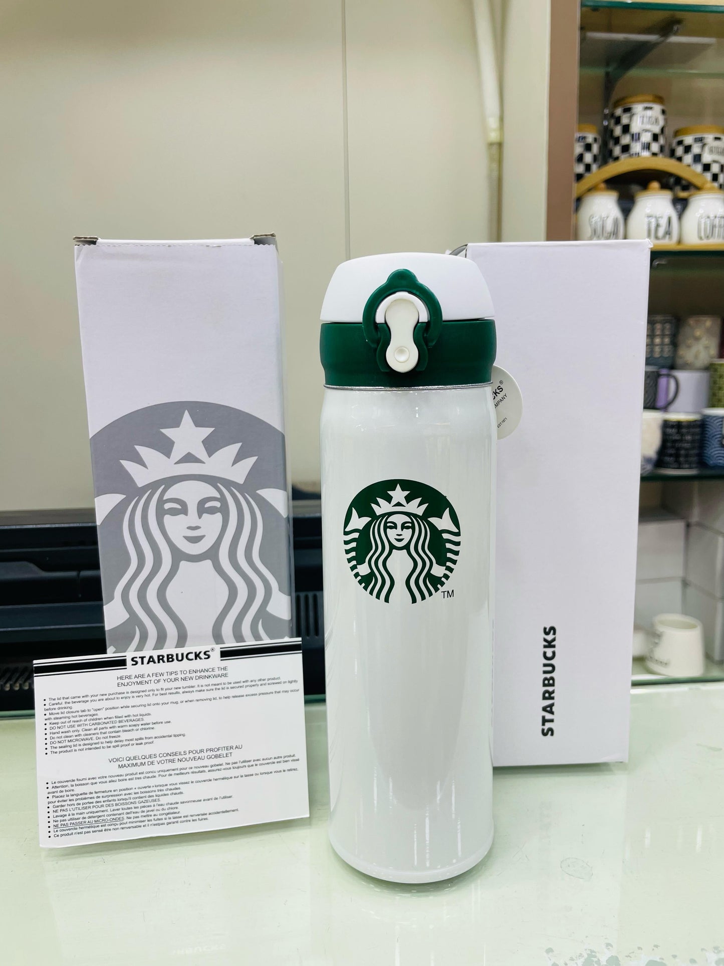 Starbucks Insulated Travel Water Bottle Mug Drink 500ml
