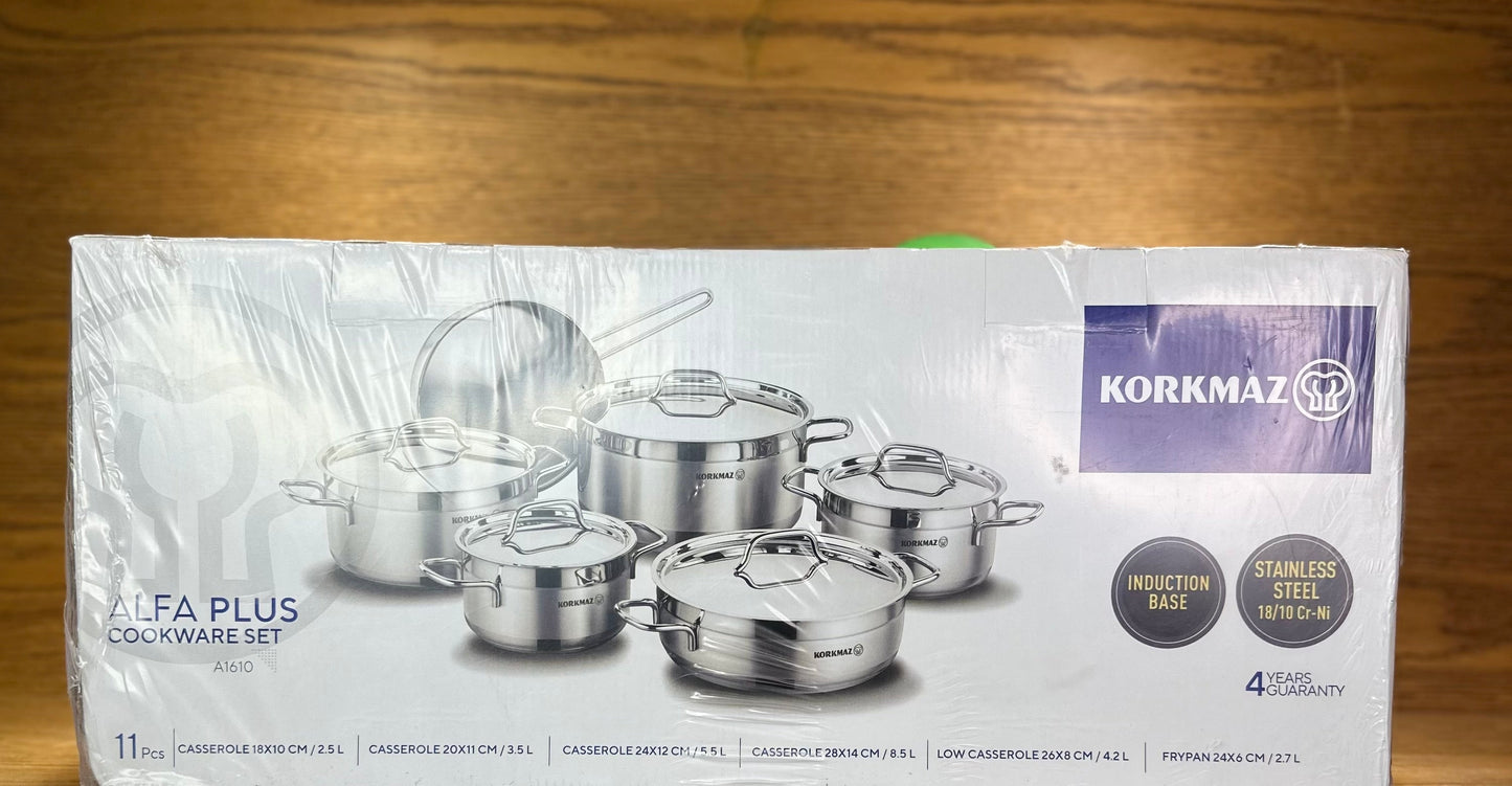 KORKMAZ ALFA PLUS Cookware Set 11 Pcs
