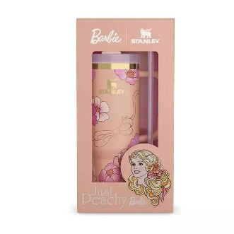 The Stanley x Barbie Quencher | 40 OZ - '80s Peaches 'N Cream with original Box