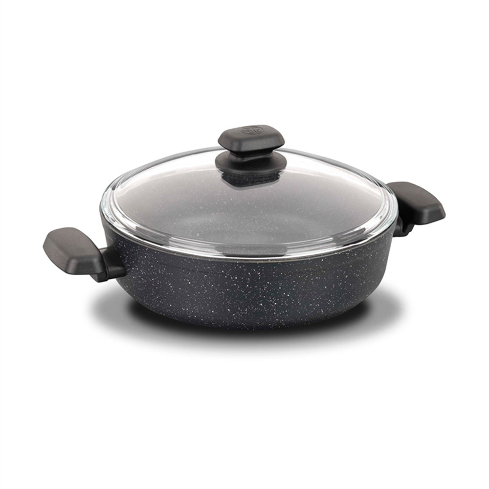 KORKMAZ Low Casserole 28 x 7.5 cm (4 Liters) “Ornella Aluminum”