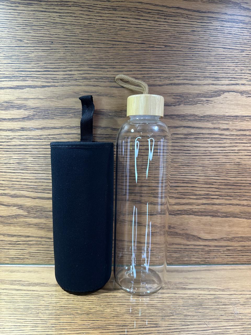 Plain glass bottle with cover 1000Ml
