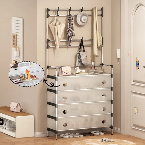 4 Layer Shoe Rack Plus Clothes Rack