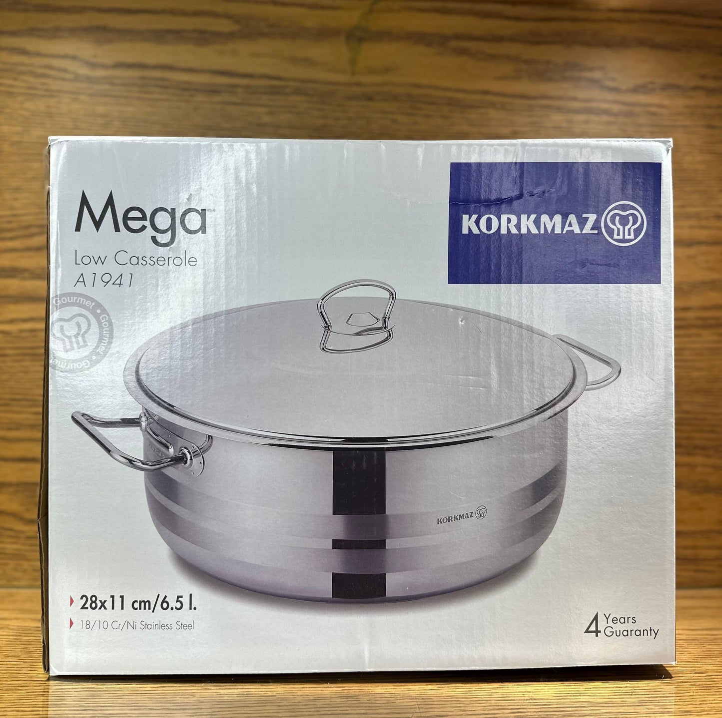 KORKMAZ MEGA Low Casserole 28 x 11 cm / 6.5 Liters