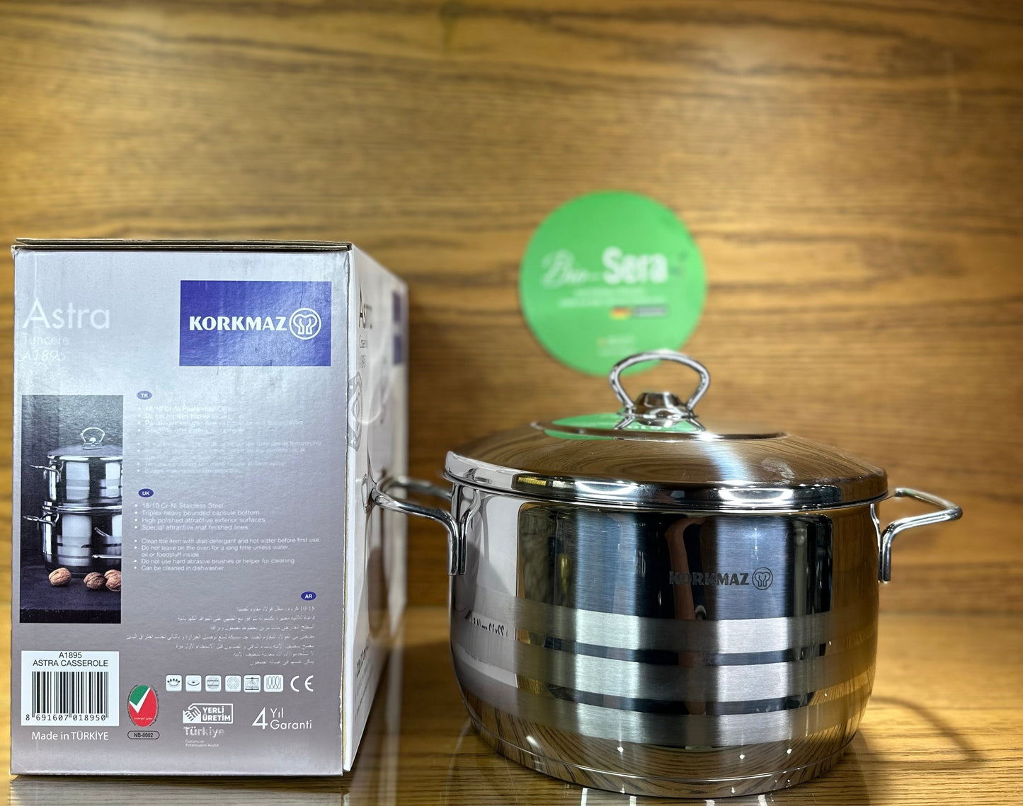 KORKMAZ ASTRA Casserole 22 x 12 cm (4.5 Liters)