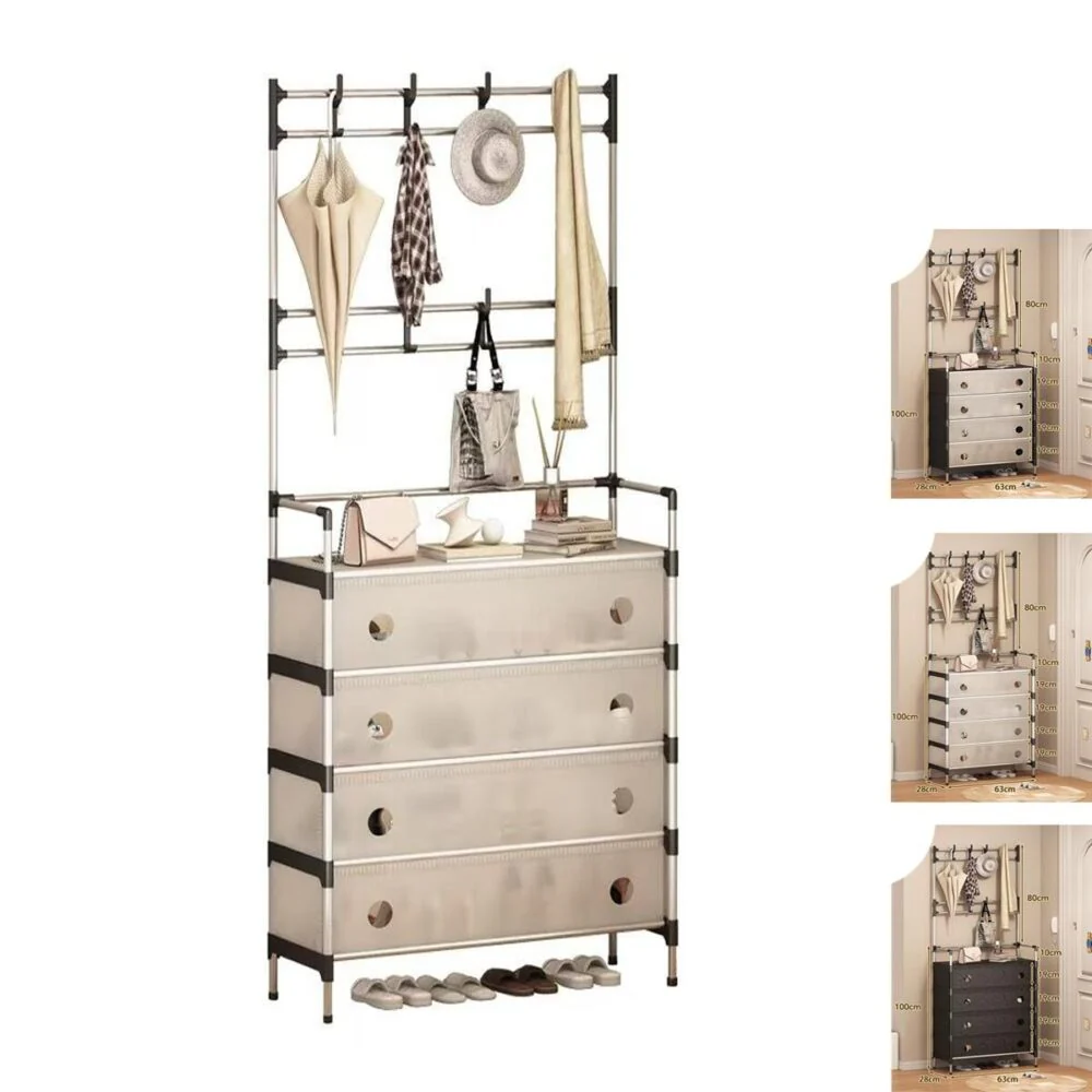 4 Layer Shoe Rack Plus Clothes Rack