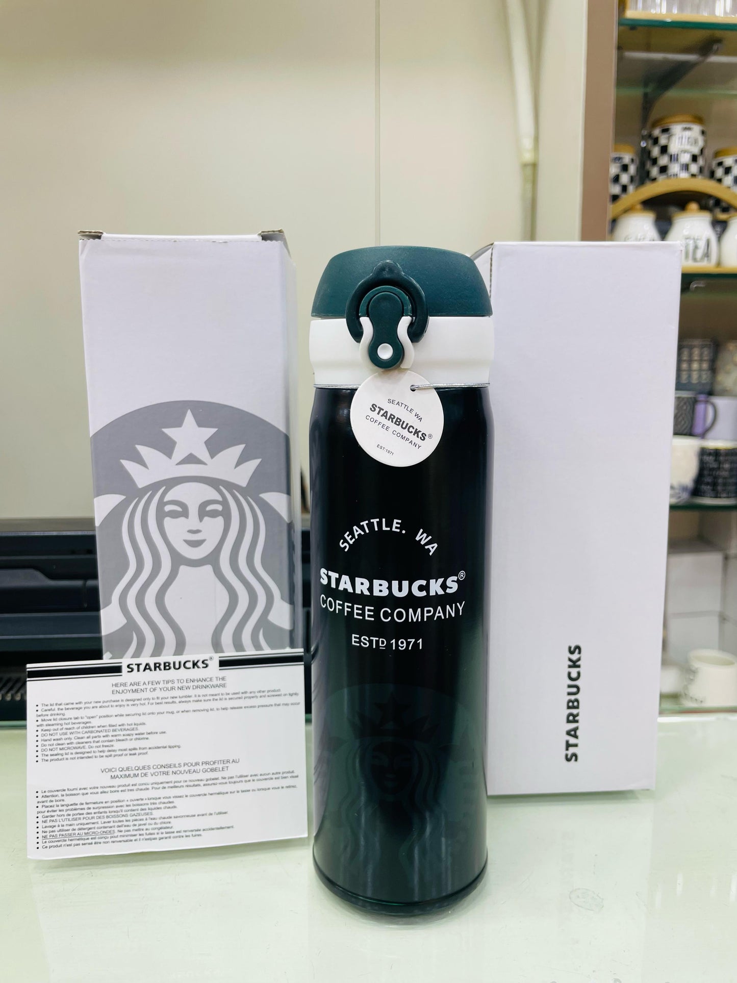 Starbucks Insulated Travel Water Bottle Mug Drink 500ml