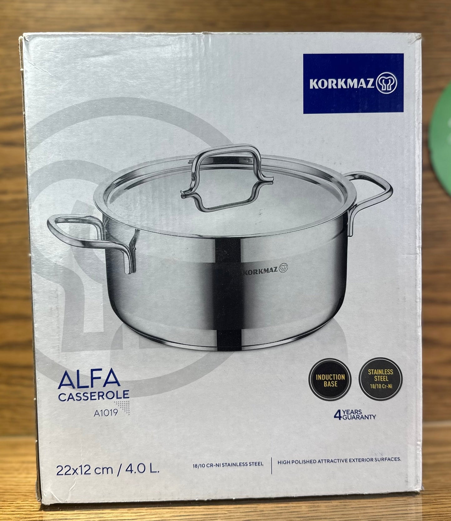 KORKMAZ ALFA Casserole 22 x 12 cm (4 Liters)