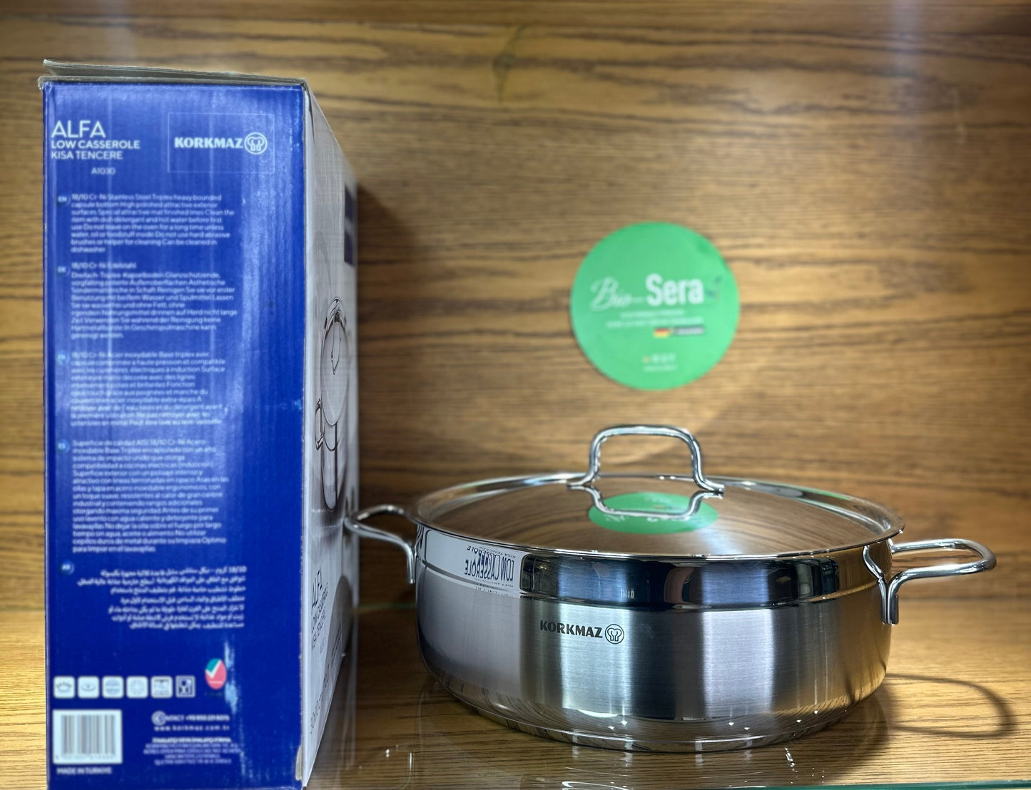 KORKMAZ ALFA Low Casserole 30 x 10 cm 7.0 LTR