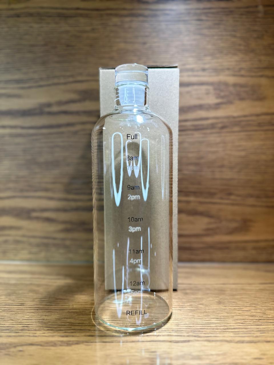 Glass Water Bottle Sports Fitness Student Cup 1000 ML CLEAR