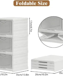 Modern Style Plastic Transparent Foldable 3 Layer Shoe Rack Organizer Cabinet