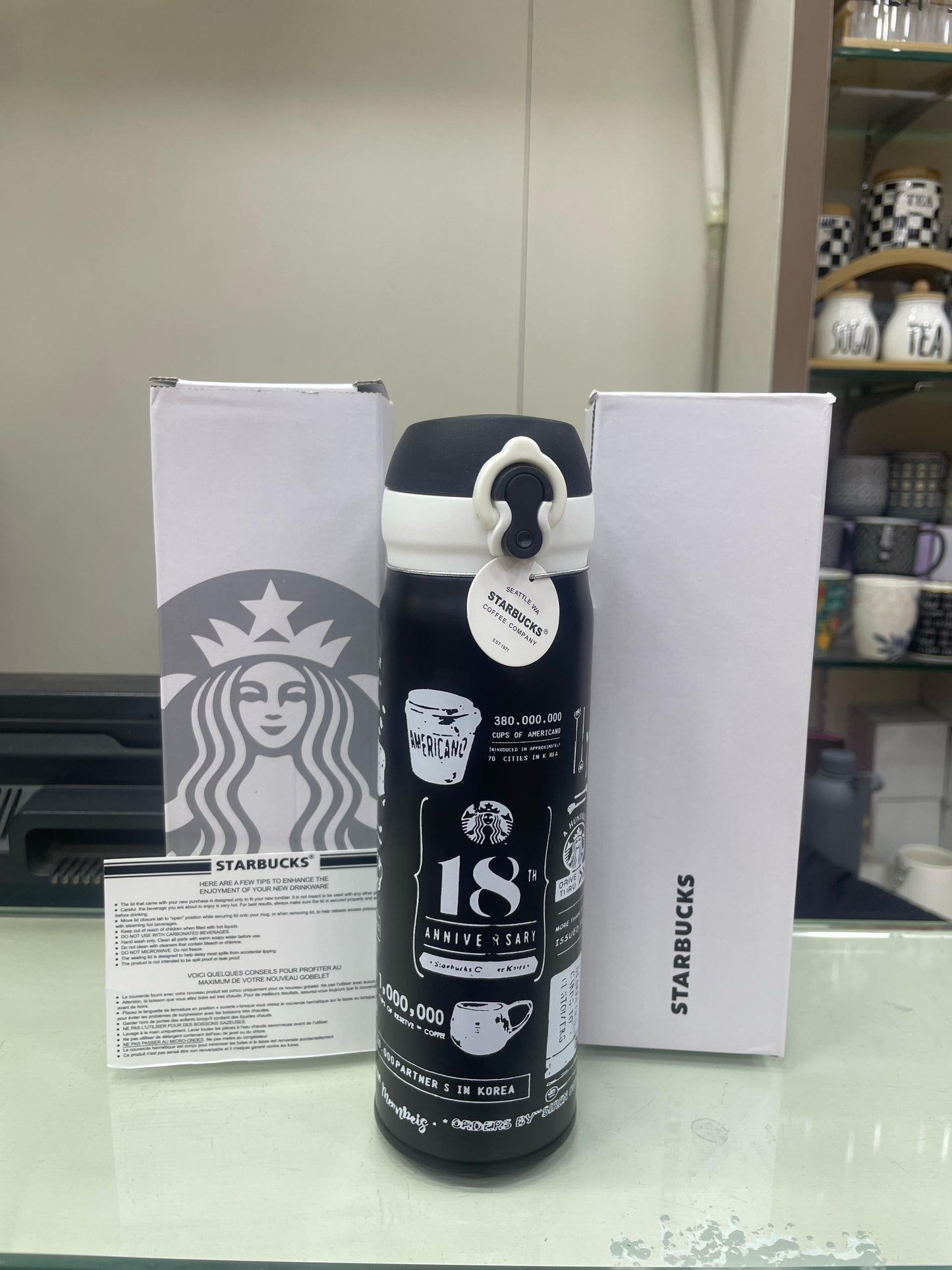 Starbucks Insulated Travel Water Bottle Mug Drink 500ml