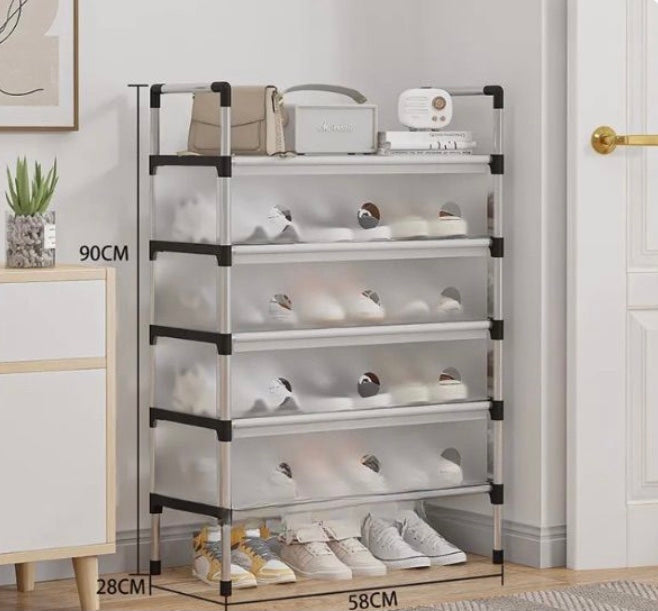 Stackable Shoe Cabinet with Dustproof Cover