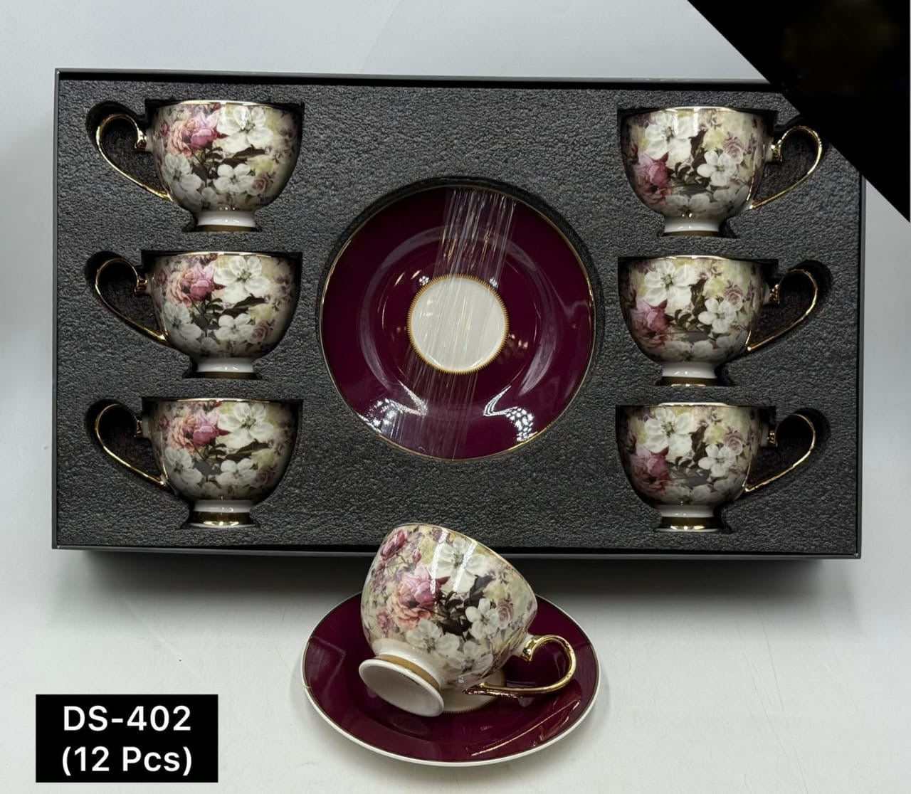 12 Pcs Cup & Saucers Set
