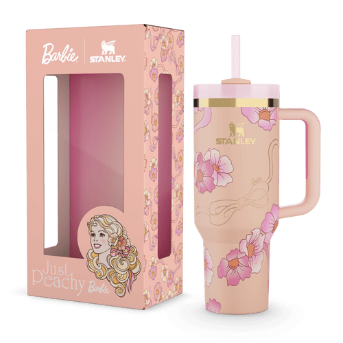 The Stanley x Barbie Quencher | 40 OZ - '80s Peaches 'N Cream with original Box