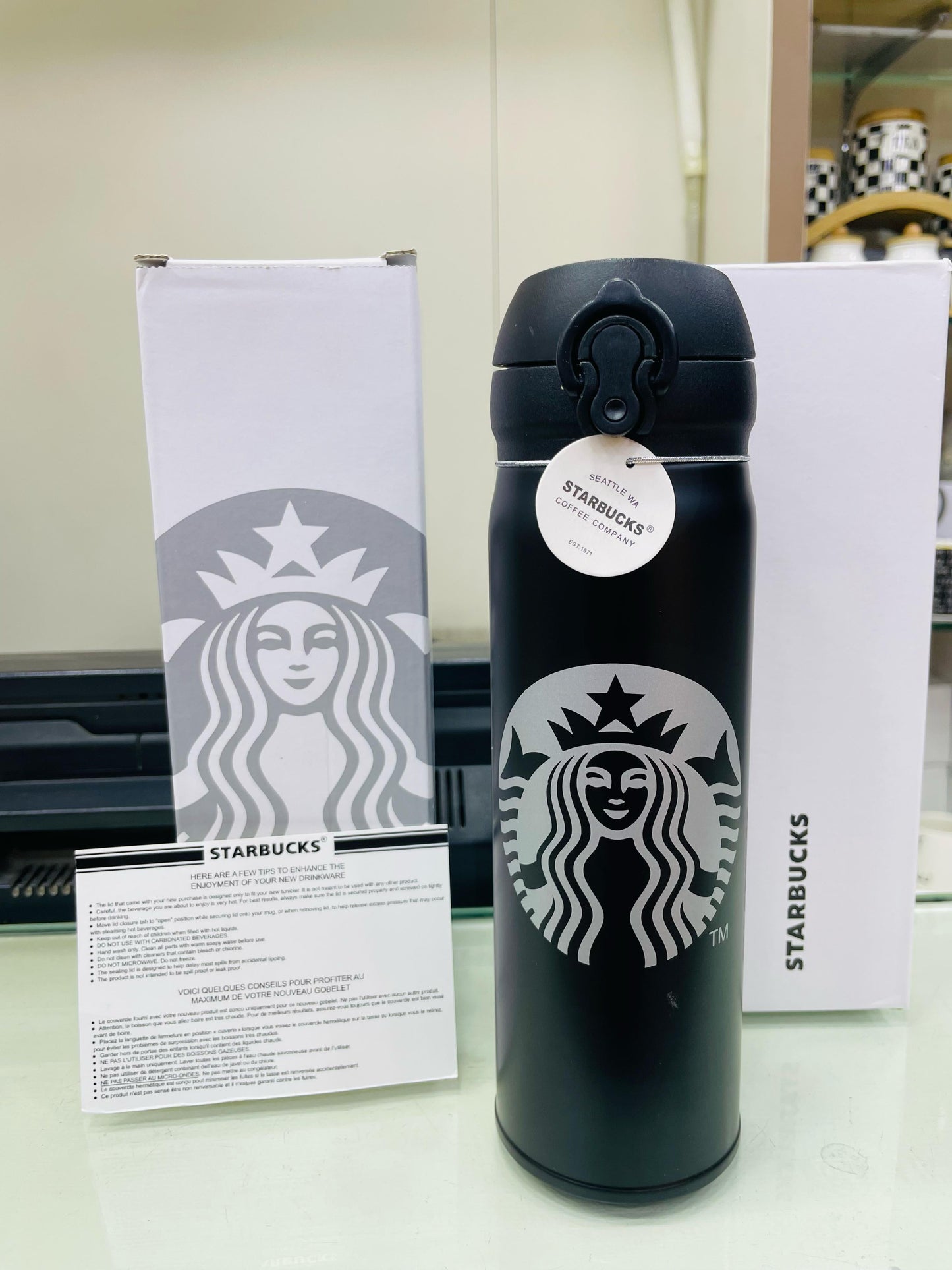 Starbucks Insulated Travel Water Bottle Mug Drink 500ml