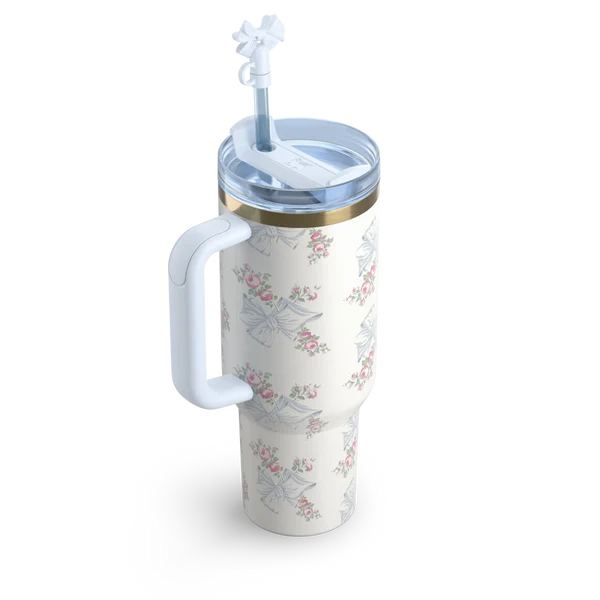 The Stanley X LoveShackFancy Holiday Quencher | 40 OZ - Rosa Beaux Blue