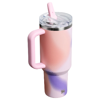 THE NEW FREQUENCY QUENCHER PROTOUR FLIP STRAW TUMBLER | 40 OZ Rose Petal Motion