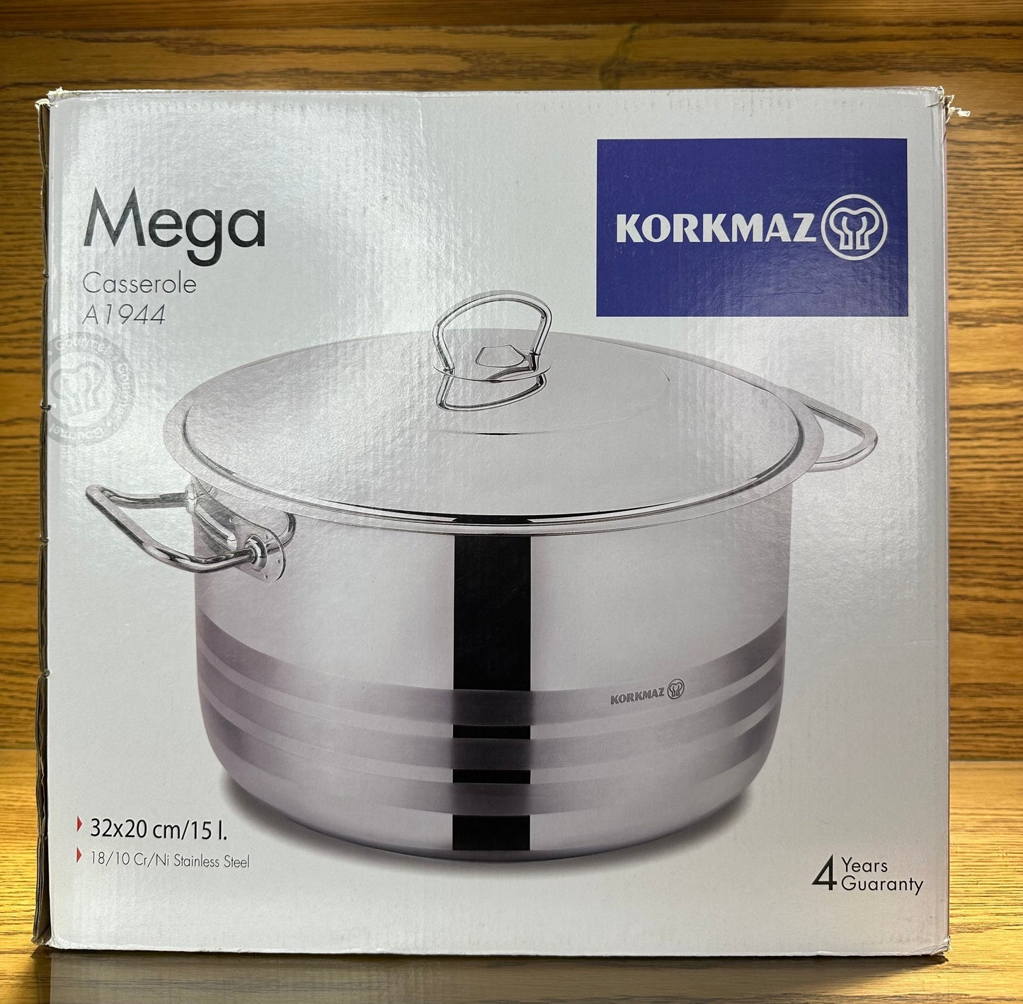 KORKMAZ MEGA Casserole 32 x 20 cm (15 Liters)