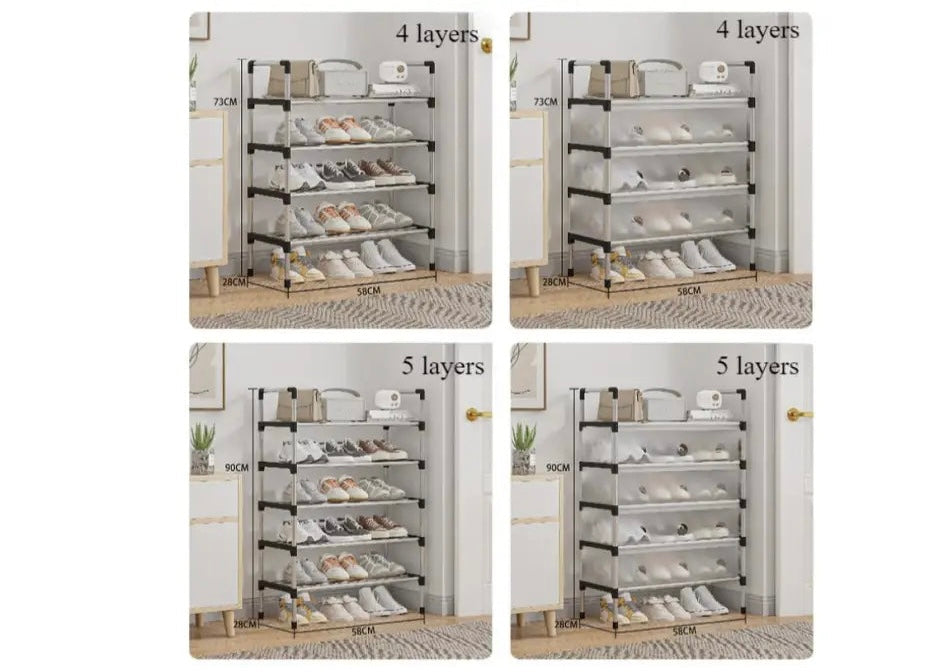 Stackable Shoe Cabinet with Dustproof Cover