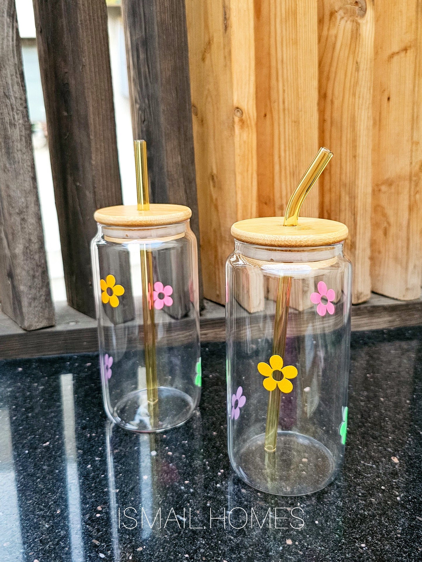 550ml Customized Can Glass with Lid and Colored Straw