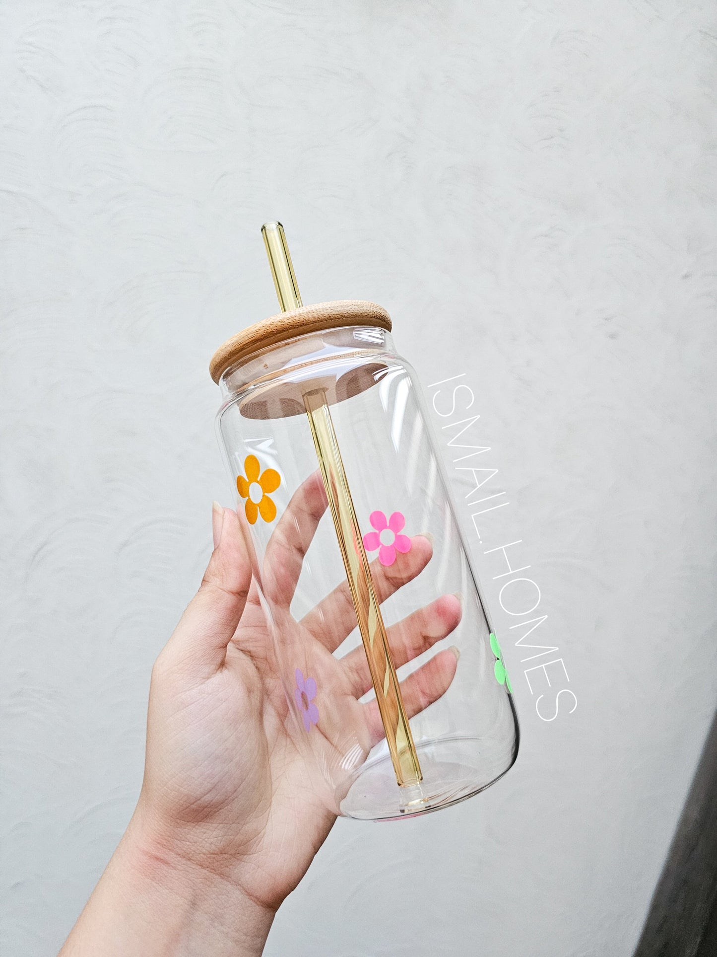 550ml Customized Can Glass with Lid and Colored Straw
