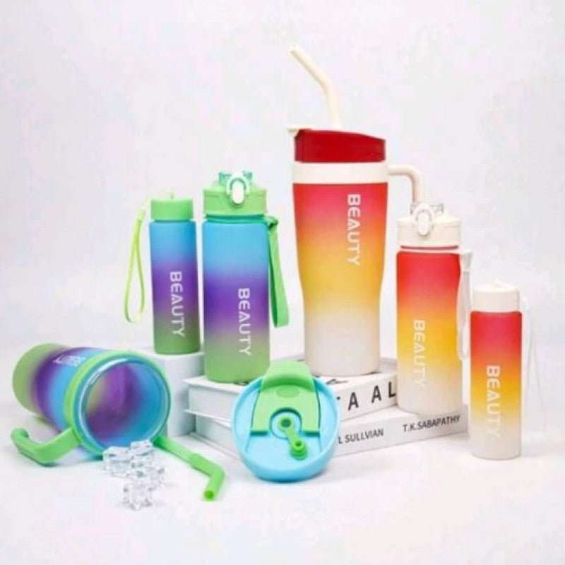 Premium 3-in-1 Beauty Water Bottle with Handle
