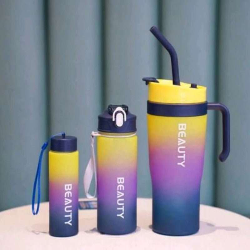 Premium 3-in-1 Beauty Water Bottle with Handle
