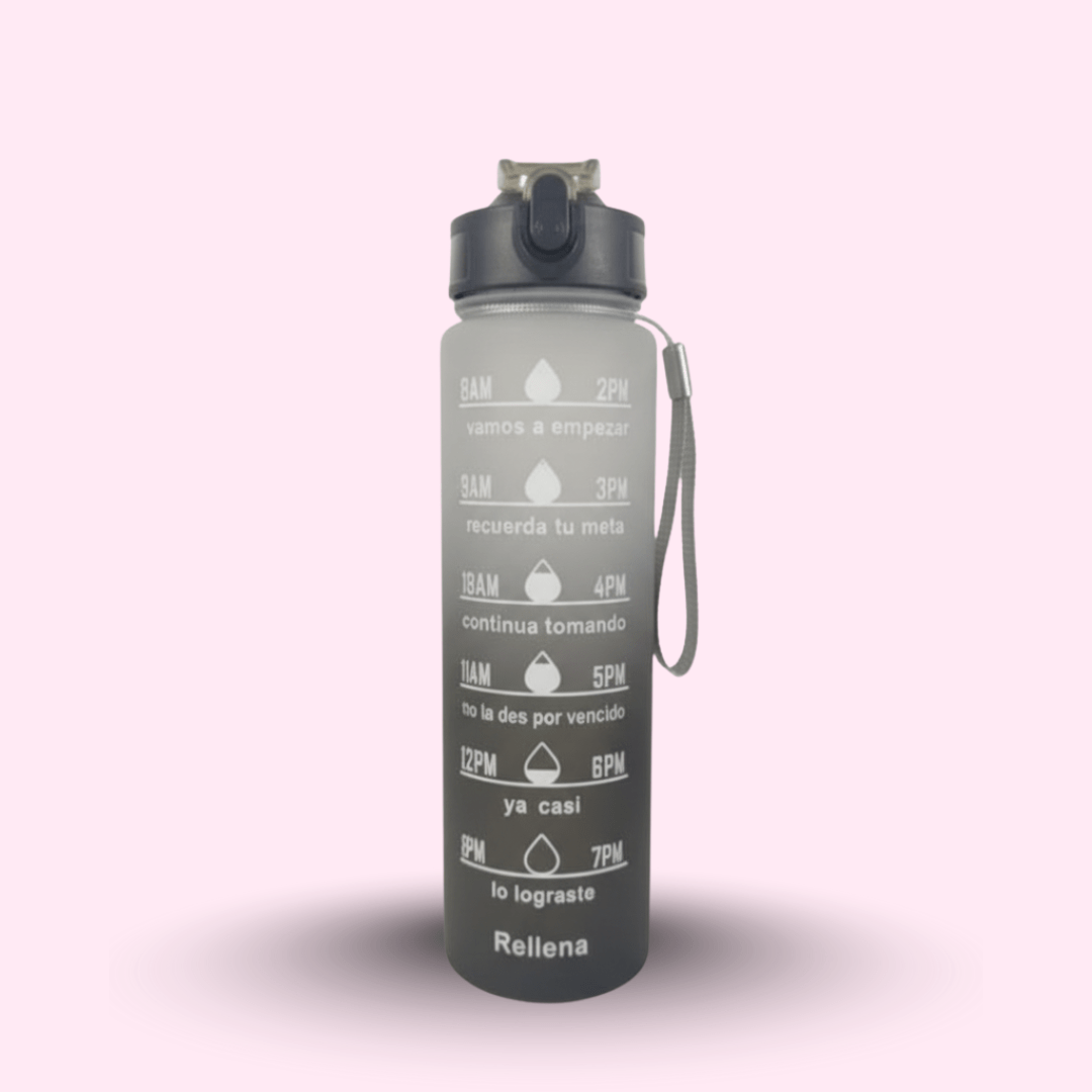 Premium Motivational Water Bottle with Time Markers