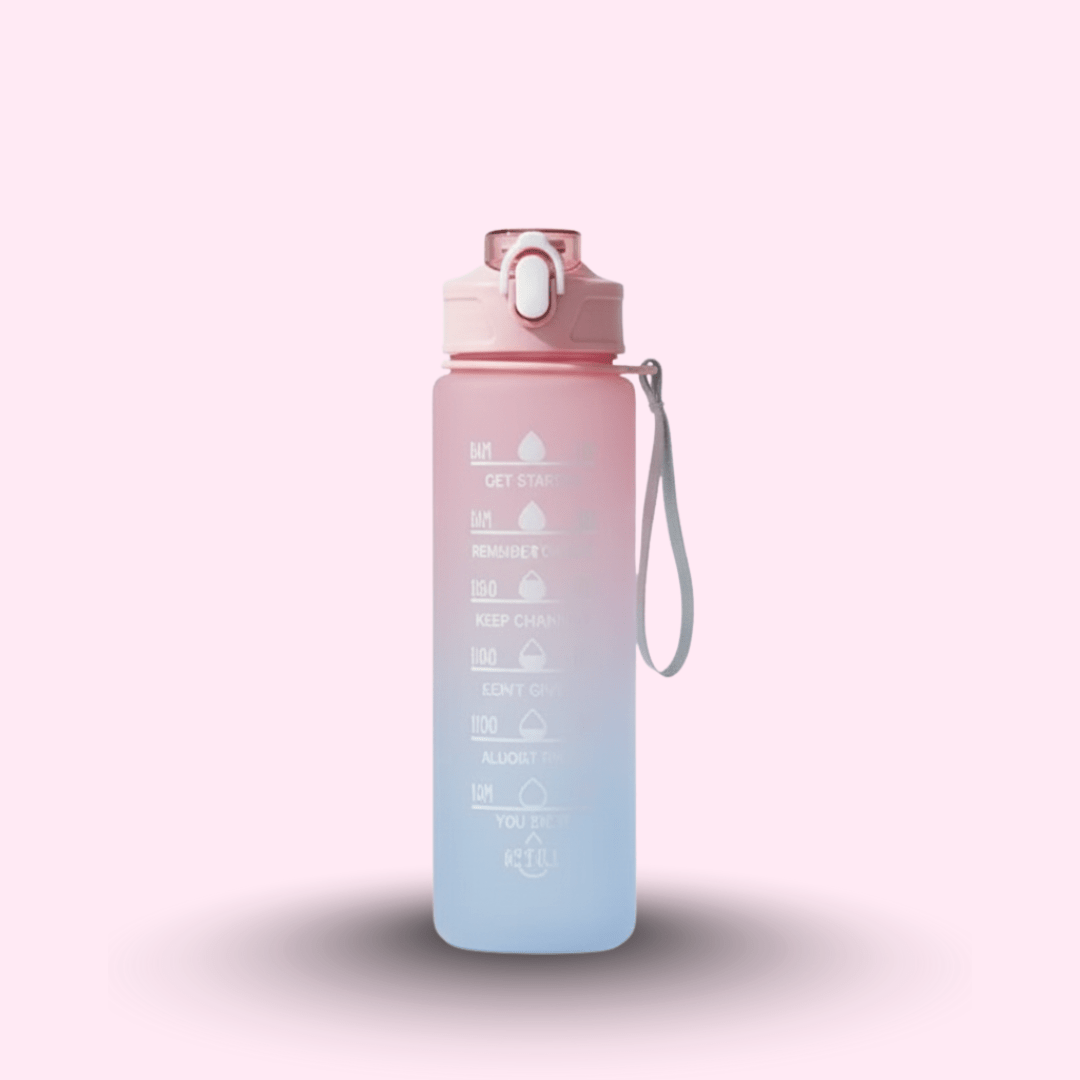 Premium Motivational Water Bottle with Time Markers