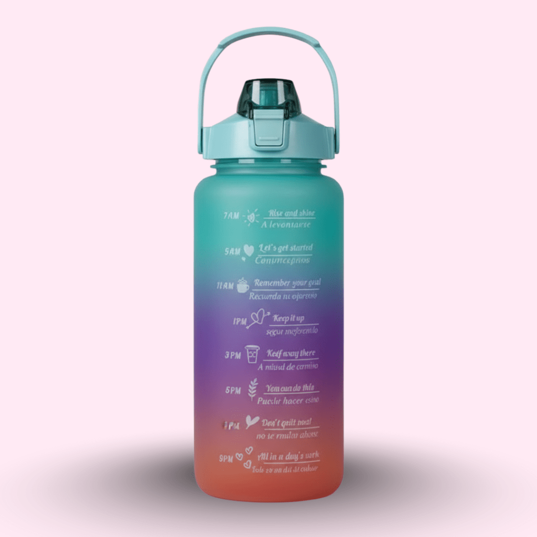 Premium Motivational Water Bottle with Time Markers