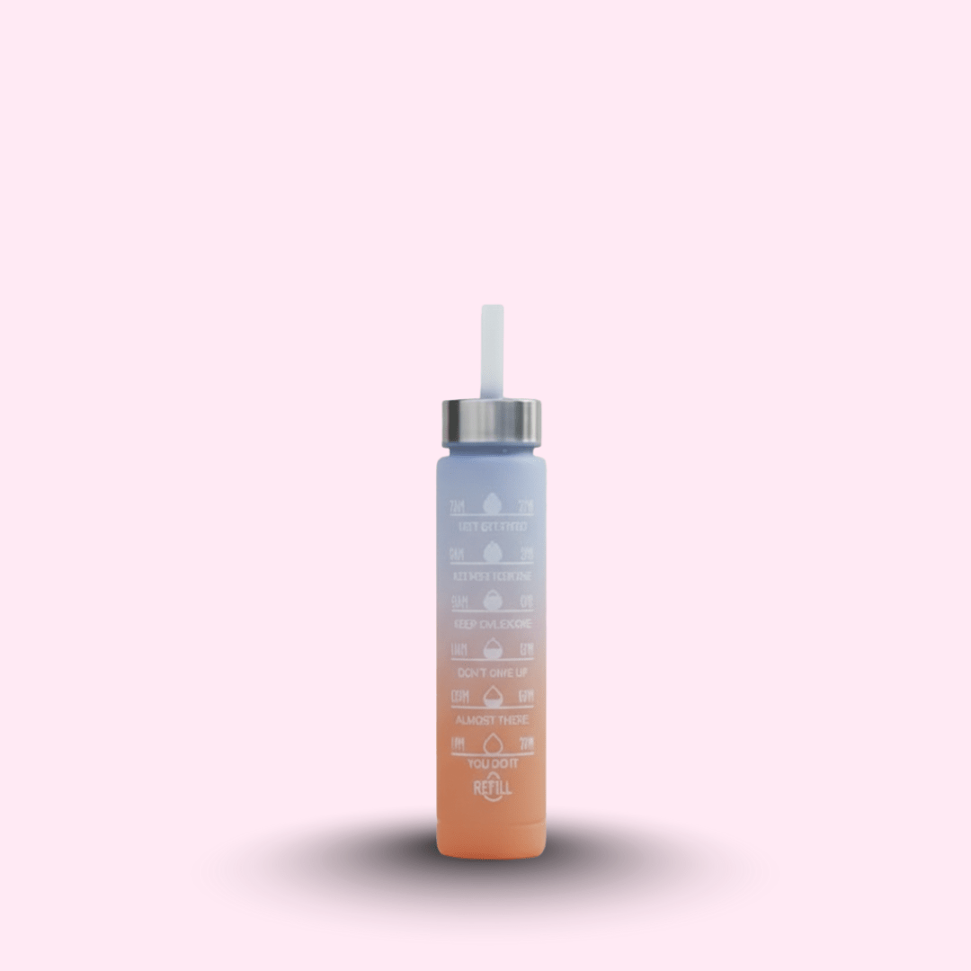 Premium Motivational Water Bottle with Time Markers