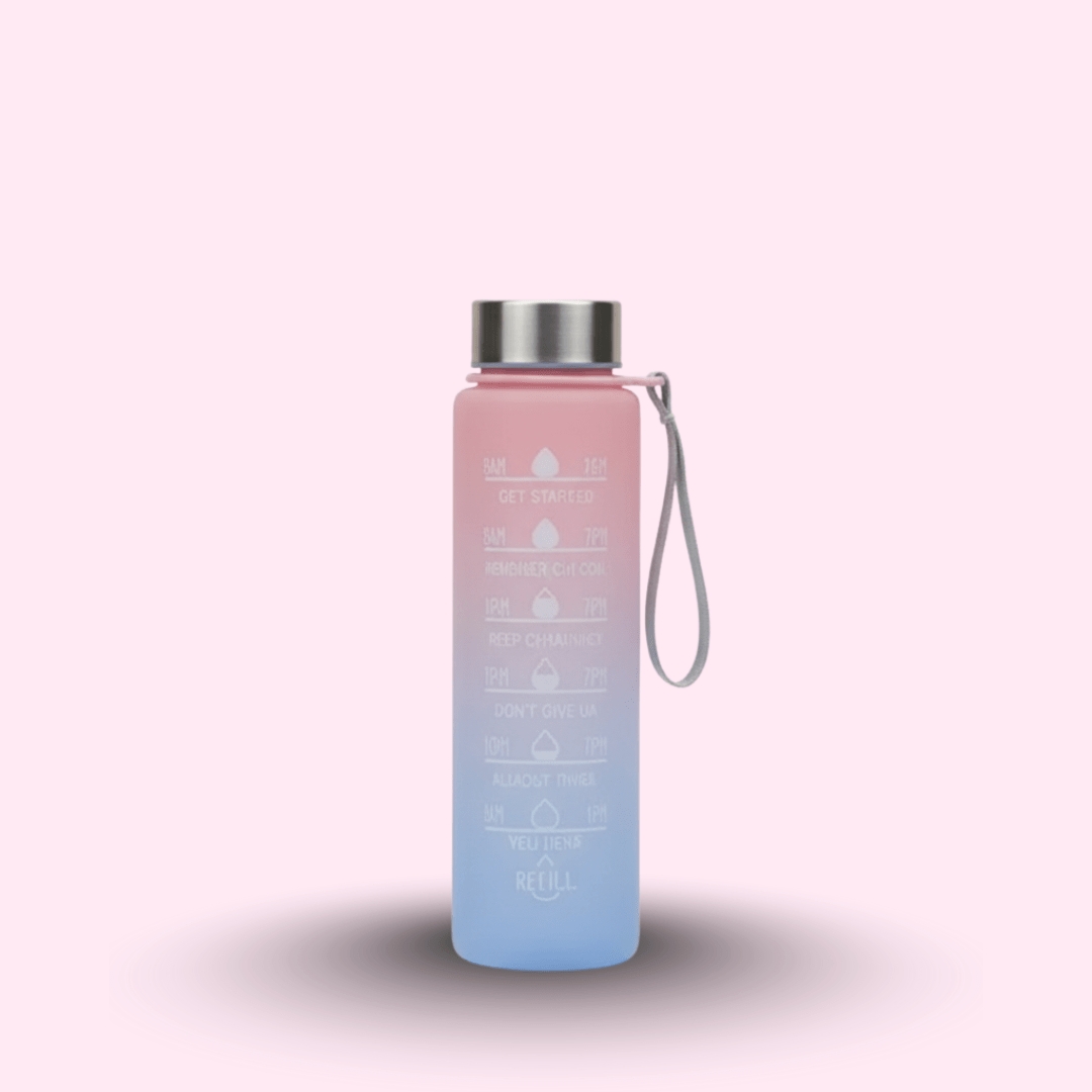 Premium Motivational Water Bottle with Time Markers