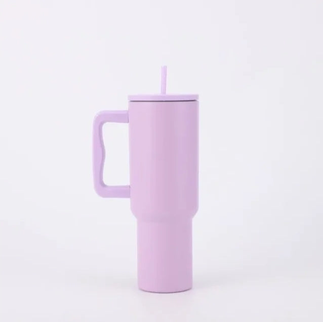 40oz/1200ml Tumbler with Handle and Straw [Stanley Dupe]