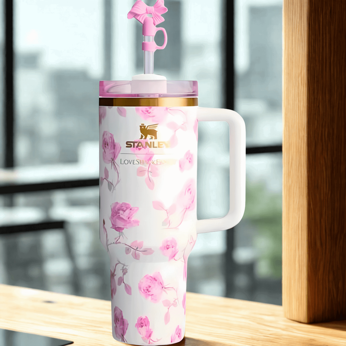 Stanley x LoveShackFancy Quencher | 40 OZ - Ribbon Rosa (Limited Edition)