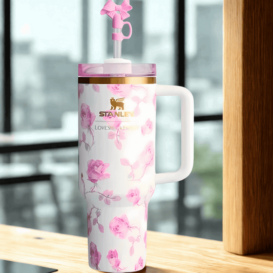 Stanley x LoveShackFancy Quencher | 40 OZ - Ribbon Rosa (Limited Edition)
